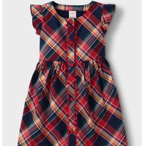 Gymboree Plaid Poplin Babydoll Dress - Apple Orchard - 5T